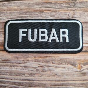 3/13$  Vintage 90s Biker Fubar Funny Embroidered Iron on Patch